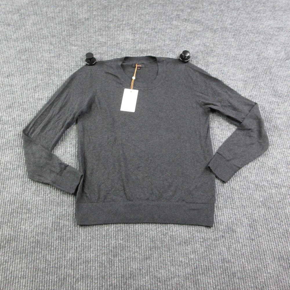 Quince Sweater Womens M Charcoal Pullover Lightweight Cotton Cashmere Crew NWT